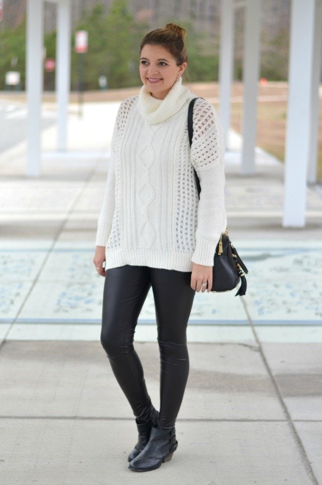 How to wear leggings and a sweater together without looking too