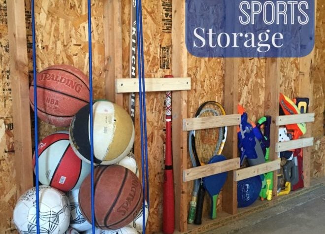 Easy DIY Garage Sports Storage + Giveaway