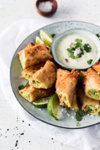 Easy Game Day Appetizer: Avocado Egg Rolls - absolutely delicious.