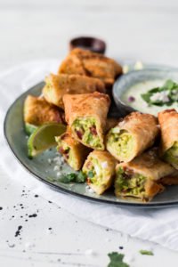 Easy Game Day Appetizer: Avocado Egg Rolls - absolutely delicious.