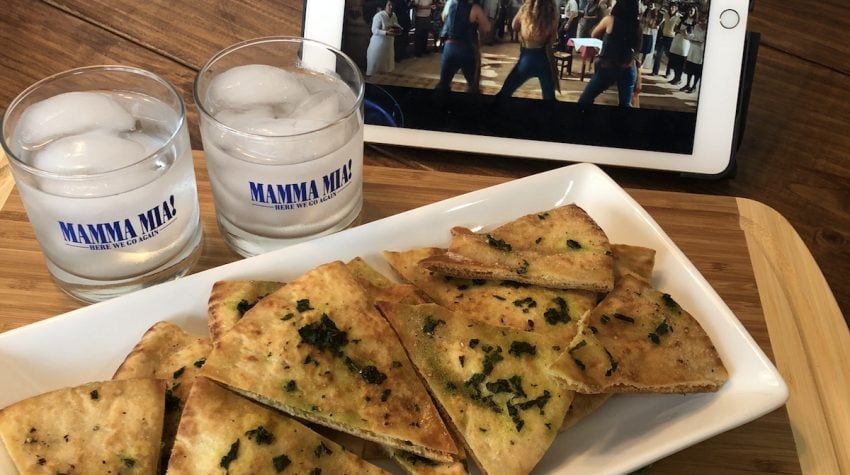 Greek Inspired Appetizers - Tzatziki and Basil Pita Chips